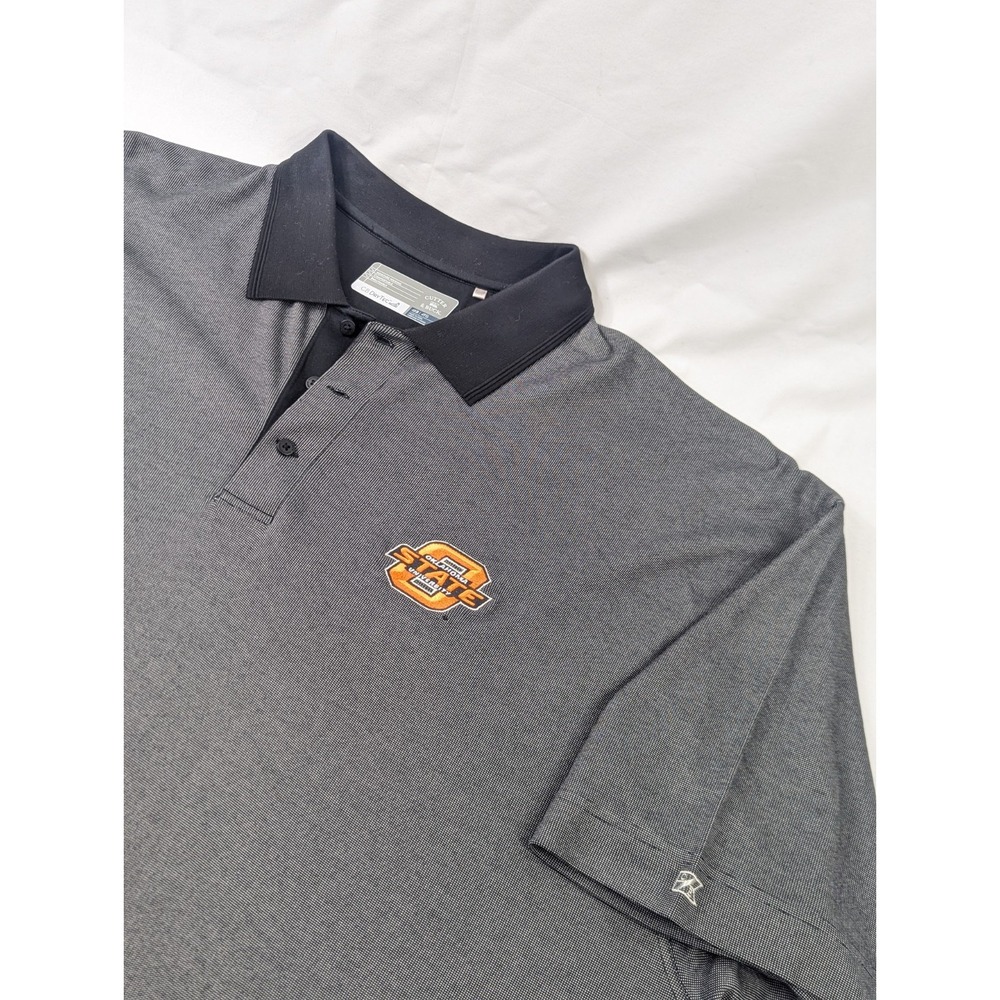 Oklahoma State Cowboys Big Cutter & Buck Dark Gray Polo Men's 4XB 4X DryTec
